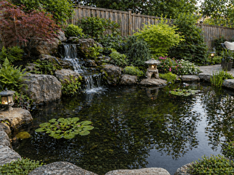 professionally installed koi pond business